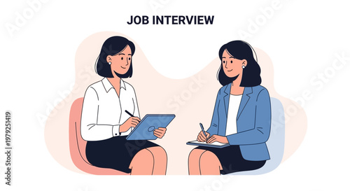 Job Interview: Two Women Discussing Careers in an Office Setting