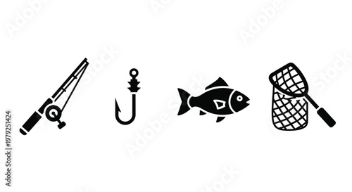 Fishing Hook Fish Net Tackle.