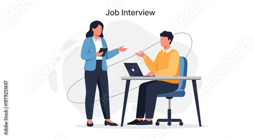 Job Interview: Recruiter and Candidate Discussing Career Opportunities