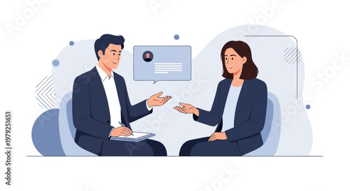 Job Interview: Man Interviews Woman, Professional Meeting, Business Conversation