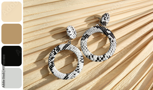 Beautiful earrings on bambo...