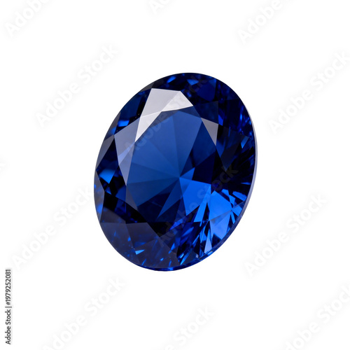 Oval Blue Sapphire Gemstone Close-up