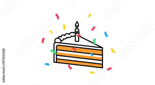 A slice of birthday cake.