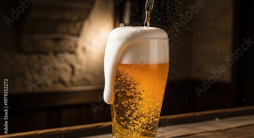 Glass of Beer Being Poured.