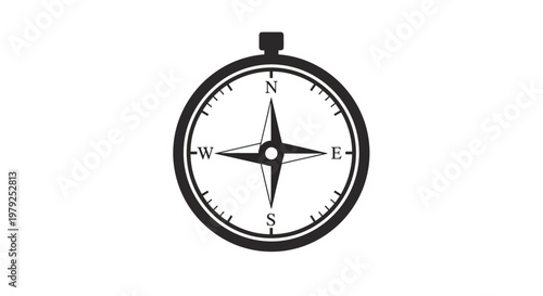Compass Navigation Tool Direction Indicator.