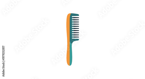 Colorful wide toothed plastic comb.