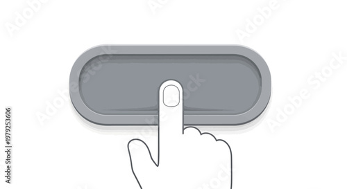 Hand clicking button with finger.