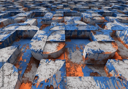 old rusty metal roof