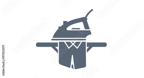 Ironing Board with Electric Iron.