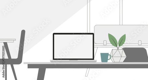 Laptop on a desk indoors.