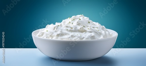 A vibrant food photography shot showcasing the versatility of cottage cheese ,generative AI