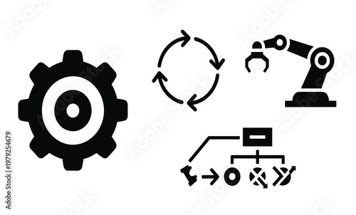 Industrial automation robotic arm gear.