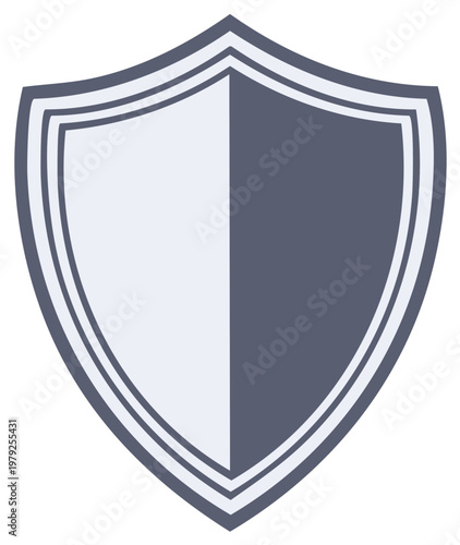 Free Download Graphic illustration of a shield with two color sections, concept of protection, safety and security. - GFXLoad