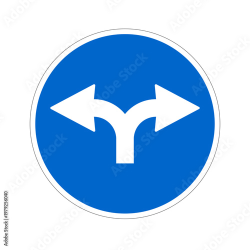 Right or Left Only, Road Sign Free Download Right or Left Only, Road Sign - GFXLoad
