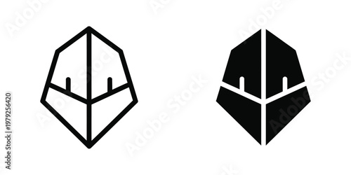 Contrast comparison of geometric shield designs with central cross elements and castle battlements