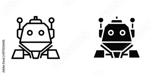 Contrasting robot designs with different visual styles and color schemes