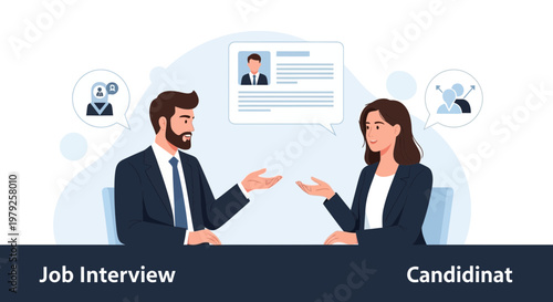 Job Interview: Employer and Candidate Discussing Resume and Career Opportunities