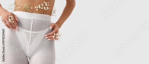 Beautiful young woman in st...