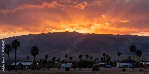 sunset in the mountains