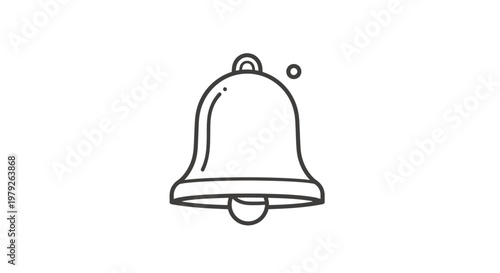 A simple line drawing of bell.
