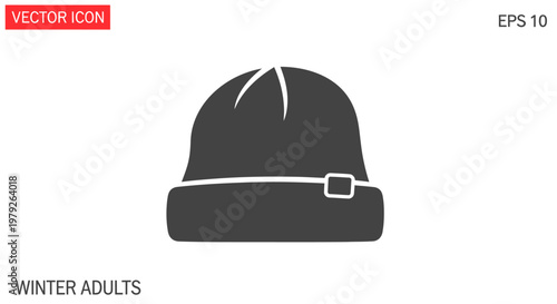 Black and white winter hat.