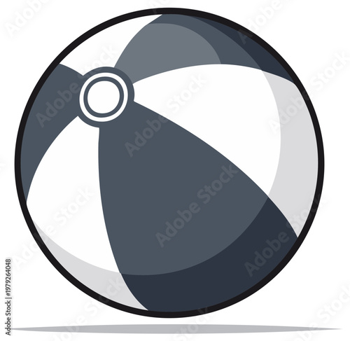 Beach Ball Vector Graphic Simple Design Playful Game Seaside Fun