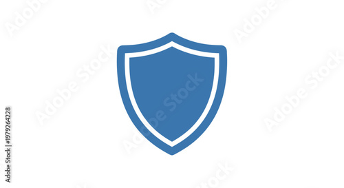 Blue Shield Icon Protection Symbol.
