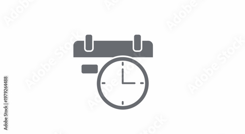 Calendar with Clock Icon.