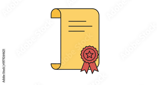 Certificate Award Ribbon Document.