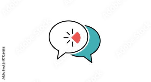 Chat bubble with heart.