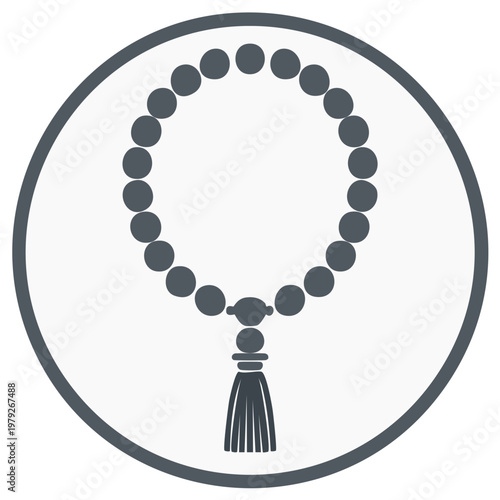 Islamic Prayer Beads Rosary Tassel Icon