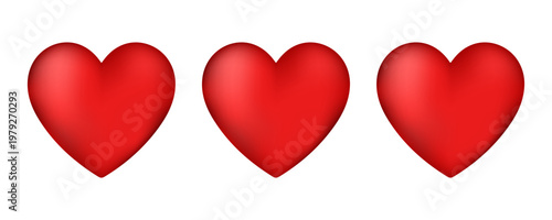  Heart, love, romance or valentine's day red heart. Heart vector icons. Artistic red heart love symbols isolated editable vector.