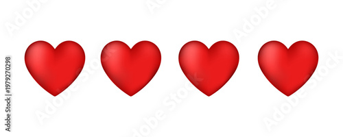  Heart, love, romance or valentine's day red heart. Heart vector icons. Artistic red heart love symbols isolated editable vector.