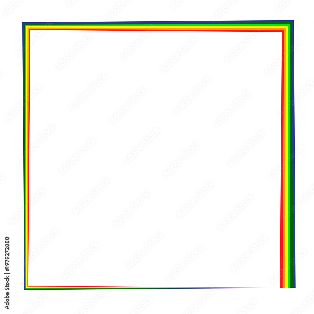 Obraz premium Square Rainbow Gradient Border Frame Colorful Abstract Background