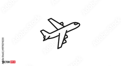 Airplane flying in the sky.