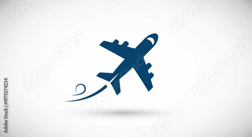 Airplane flying through the air fast.