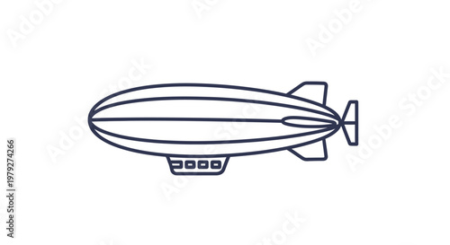 Airship Blimp Dirigible Aircraft Vehicle.