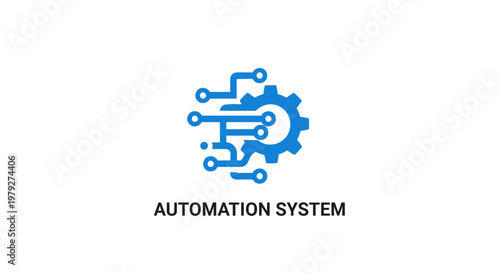 Automation system technology logo design.