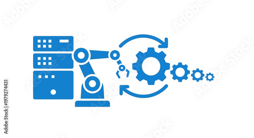 Automation technology industrial robotic arm.