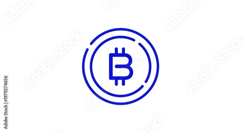 Bitcoin cryptocurrency logo symbol icon.