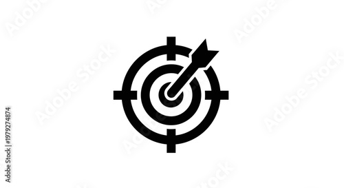 Black target icon with arrow.