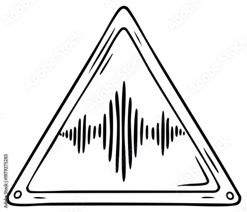 Warning Sign Illustrating Seismic Activity