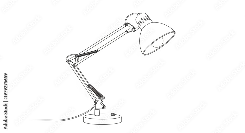 Obraz premium Desk lamp with adjustable arm.
