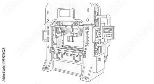 Industrial robotic machine assembly line equipment.