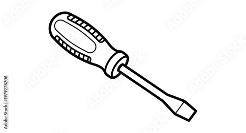 Screwdriver with ergonomic handle.