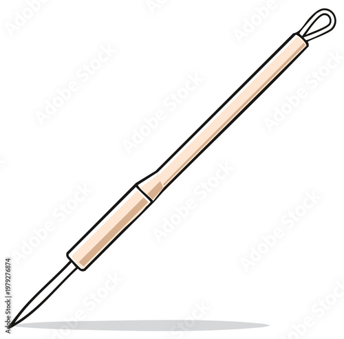 Facial Pimple Extractor Tool With Loop and Needle for Skincare Therapy