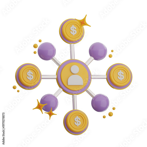 Visual representation of a blockchain network with interconnected nodes for finance and cryptocurrency applications.