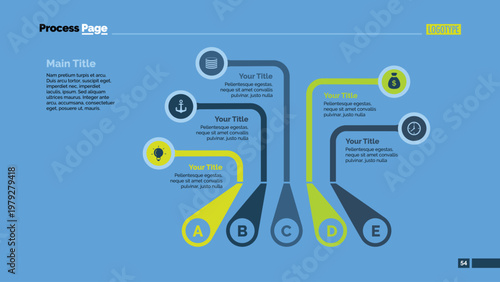 Five Callouts Slide Template