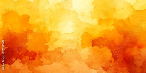 Vintage world map illustration with a grunge paper texture featuring aged watercolor paint in orange and yellow color tones on a retro antique design