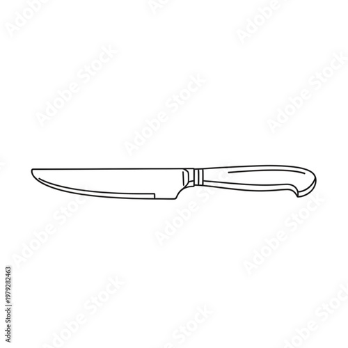 Kitchen knife with ergonomic handle.